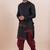 Black silk premium designer festive wear kurta bottom set