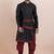 Black silk premium designer festive wear kurta bottom set