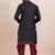 Black silk premium designer festive wear kurta bottom set