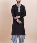 Black viscose ps premium designer festive wear dhoti kurta set