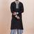 Black viscose ps premium designer festive wear dhoti kurta set