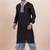 Black viscose ps premium designer festive wear dhoti kurta set