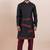Black silk premium designer festive wear kurta bottom set