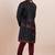 Black silk premium designer festive wear kurta bottom set