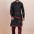 Black silk premium designer festive wear kurta bottom set