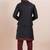 Black silk premium designer festive wear kurta bottom set