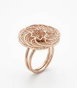925 sterling silver filigree floral statement ring