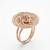 925 sterling silver filigree floral statement ring