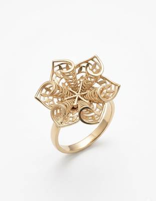 925 sterling silver abstract filigree floral statement ring 1