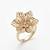925 sterling silver abstract filigree floral statement ring