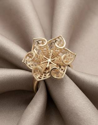 925 sterling silver abstract filigree floral statement ring 2
