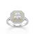 925 sterling silver princess-cut diamond double halo octagonal ring