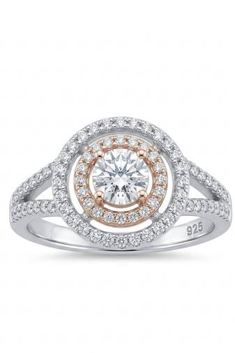 925 sterling silver round brilliant diamond double halo split shank ring