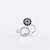 925 sterling silver open circle sapphire & diamond bypass ring