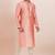 Pink cotton silk jacquard premium designer festive wear kurta pyjama set