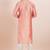 Pink cotton silk jacquard premium designer festive wear kurta pyjama set