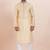 Gold cotton silk jacquard premium designer festive wear kurta pyjama set