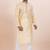 Gold cotton silk jacquard premium designer festive wear kurta pyjama set