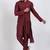 Maroon viscose ps premium designer festive wear kurta pyjama set