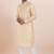 Gold cotton silk jacquard premium designer festive wear kurta pyjama set