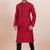 Maroon cotton silk jacquard premium designer festive wear kurta pyjama set