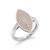 925 sterling silver marquise-shaped pavé diamond statement ring