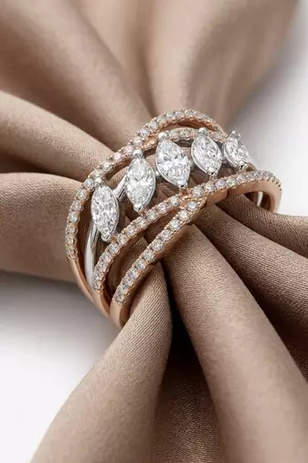 925 sterling silver marquise cut cz crossover ring
