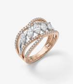 925 sterling silver bubble cluster cz ring