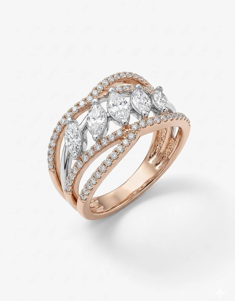 925 sterling silver bubble cluster cz ring