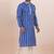 Blue cotton silk jacquard premium designer festive wear kurta pyjama set