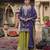 Purple color ethnic chinon fabric partywear ceremonial attire