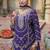 Purple color ethnic chinon fabric partywear ceremonial attire