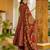 Rust color muslin fabric designer digital printed palazzo dress