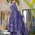 Blue color muslin fabric designer digital printed palazzo dress