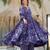 Blue color muslin fabric designer digital printed palazzo dress
