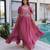 Gajri color beautiful ceremonial embroidered partywear gown for beautiful looks