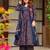 Blue color muslin fabric designer digital printed palazzo dress