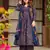 Blue color muslin fabric designer digital printed palazzo dress