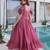 Gajri color beautiful ceremonial embroidered partywear gown for beautiful looks