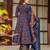 Blue color muslin fabric designer digital printed palazzo dress