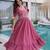 Gajri color beautiful ceremonial embroidered partywear gown for beautiful looks