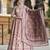 Mauve color beautiful dola silk gown with dupatta for ceremonial party look