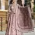 Mauve color beautiful dola silk gown with dupatta for ceremonial party look