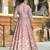 Mauve color beautiful dola silk gown with dupatta for ceremonial party look