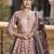 Mauve color beautiful dola silk gown with dupatta for ceremonial party look