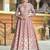 Mauve color beautiful dola silk gown with dupatta for ceremonial party look