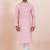 Pink cotton silk jacquard premium designer festive wear kurta pyjama set