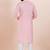 Pink cotton silk jacquard premium designer festive wear kurta pyjama set