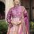 Pink color beautiful dola silk gown with dupatta for ceremonial party look