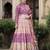 Pink color beautiful dola silk gown with dupatta for ceremonial party look